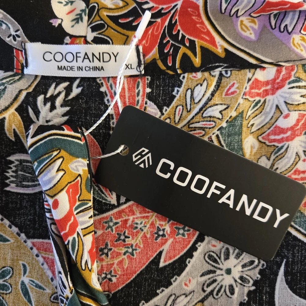 COOFANDY Men's NWT Size XL 2-piece lightweight kimono robe & matching boxers - Picture 7 of 11